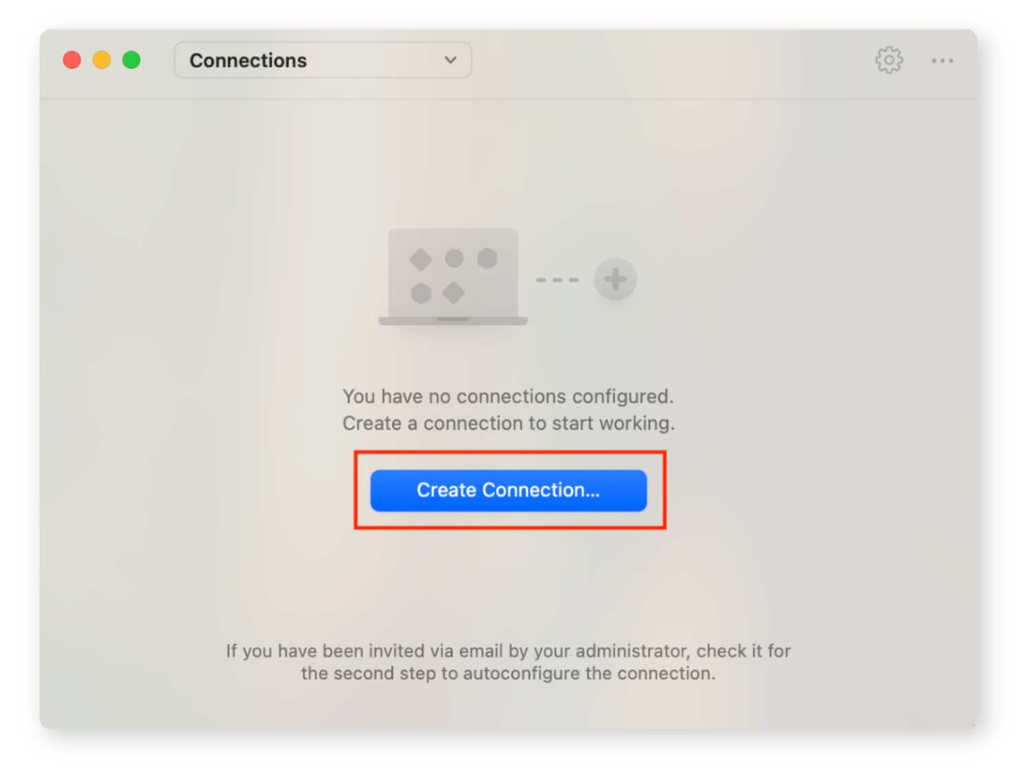 Натисніть кнопку Create Connection для створення підключення