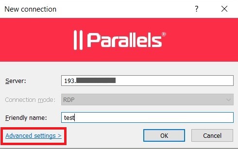 Advanced settings